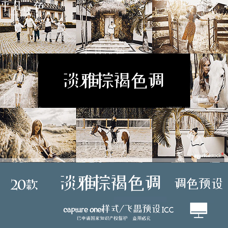 capture one样式 淡雅棕褐色调人像旅拍调色滤镜 C1飞思预设CO757