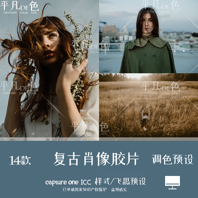 capture one样式 梦幻旅拍复古人像胶片调色滤镜 C1飞思预设CO781