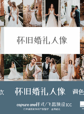 captureone样式 自然怀旧婚礼纱人像胶片调色滤镜C1飞思预设CO729
