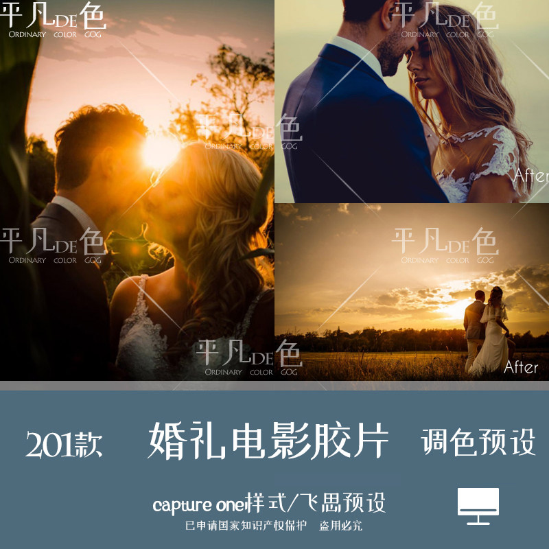 capture one样式 复古婚礼电影胶片婚纱调色滤镜 C1飞思预设CO258