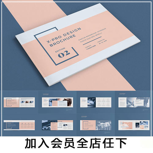 Illustrator模板A4 20页产品VI品牌提案毕业手册AI画册杂志ID素材 - 封面