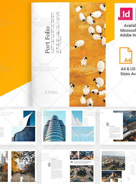 Indesign/Word高端模板A4 50P艺术摄影排版版式画册杂志设计素材