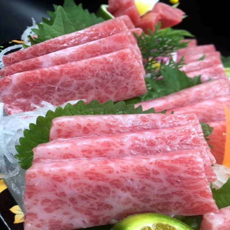 蓝旗金枪鱼大腹250g新鲜刺身o-toro活冻黑鲔鱼超低温生鱼片大脂