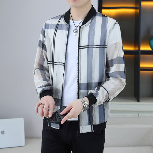 冰丝防晒衣男士夏季薄款棒球夹克