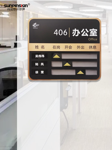 办公室门牌亚克力员工去向牌定制员工岗位牌标识牌部门在岗状态牌
