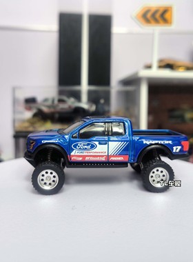 1:64风火轮福特猛禽F150改装避震改装越野车胶胎改装车模