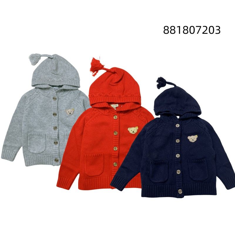babysteiff 儿童针织羊毛羊绒小辫子开衫  建议手洗