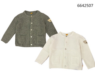 steiff 德国品牌 婴儿针织纯色羊毛羊绒针织秋冬开襟衫