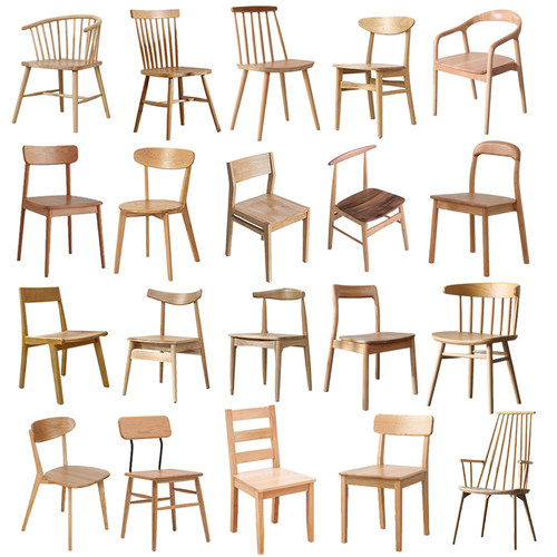 北欧全实木餐椅白橡木靠背家用凳