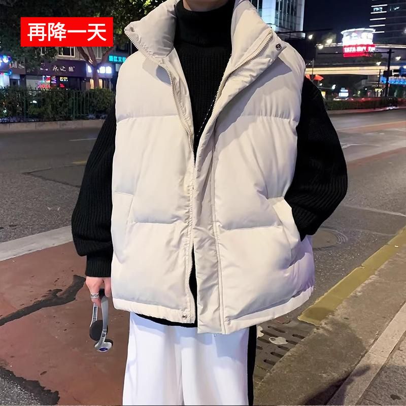 加厚棉马甲男秋冬季加厚防寒棉衣外套秋薄款潮流大码外穿坎肩背心