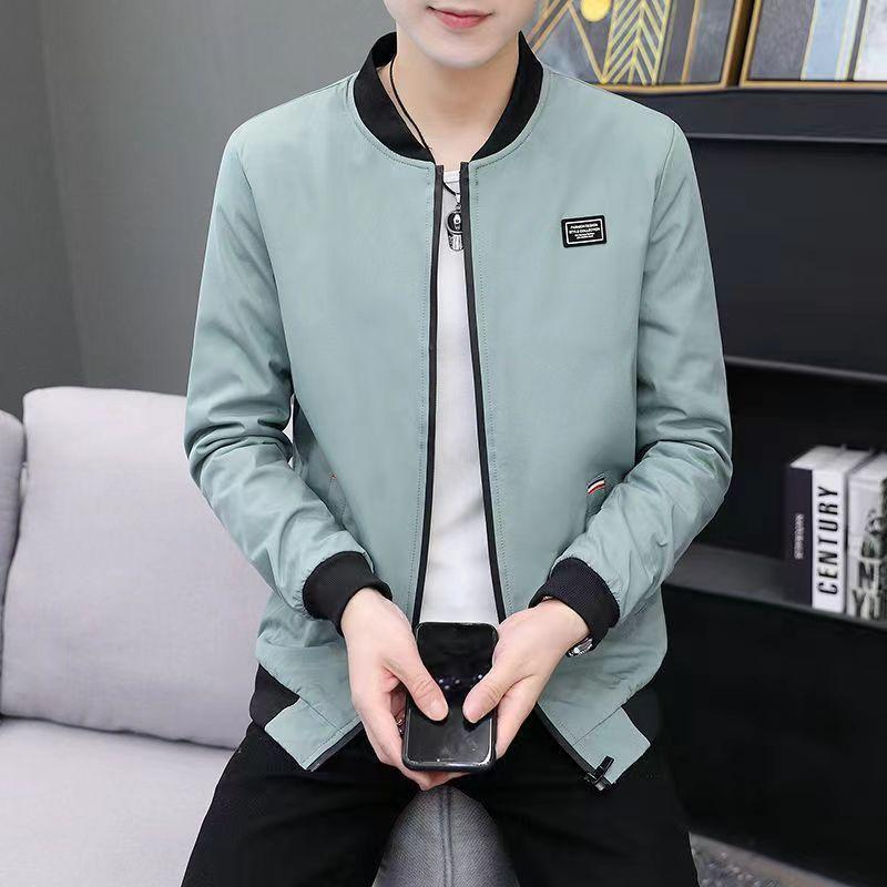 新款春秋季夹克百搭休闲时尚立领棒球服潮流帅气男装夹克青年上衣