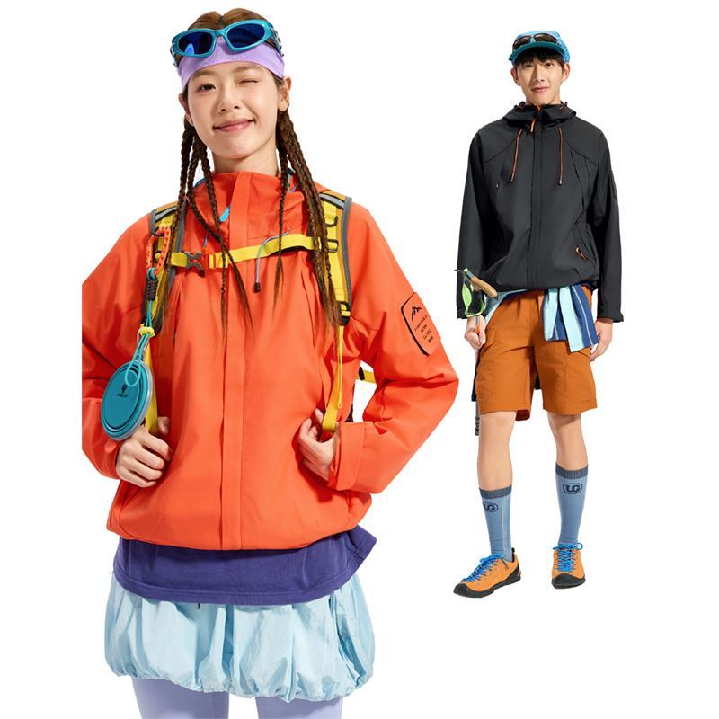 春季户外运动外套情侣2026新款春秋男女款时尚百搭防风登山服连帽