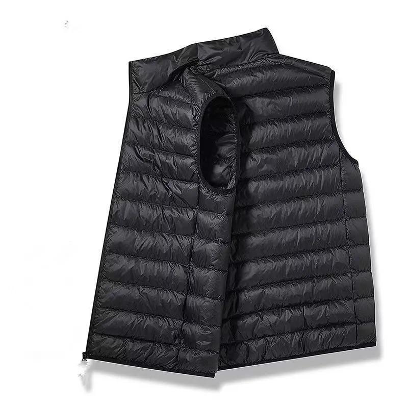 秋冬轻薄立领服马甲男外套无袖夹克休闲厚保暖背心坎肩棉服羽棉服