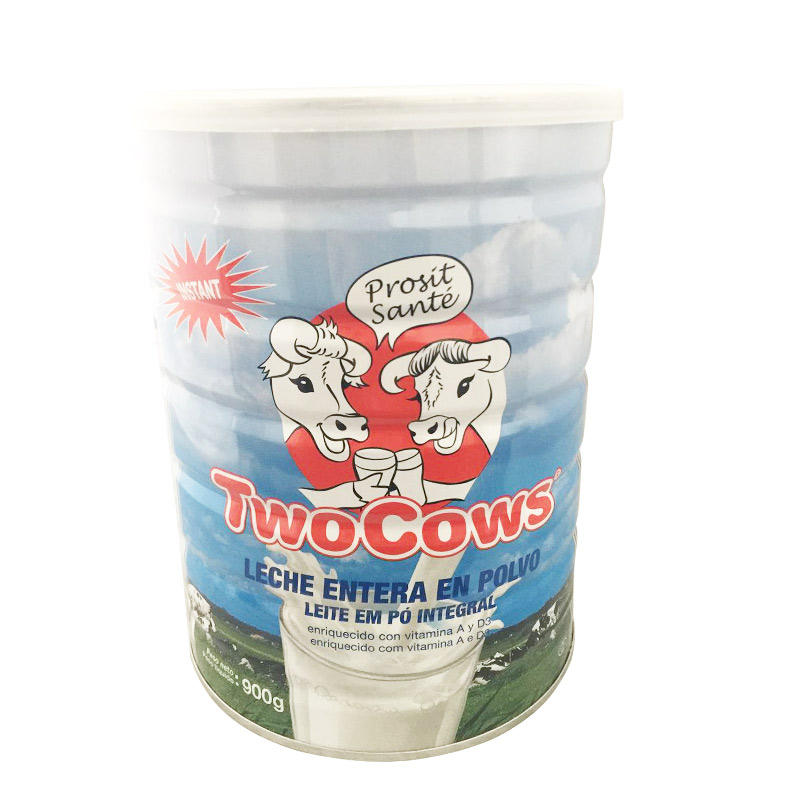 荷兰直邮双牛TWOCOWS儿童孕妇成人全脂高钙奶粉900g荷兰4罐包邮