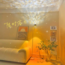 网红水波纹氛围灯直播背景落地灯客厅装 饰高级感美容院布置落日灯