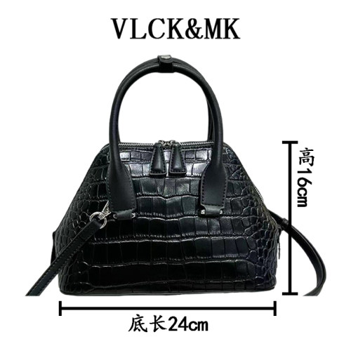 VLCK&MK鳄鱼纹贝壳包大容量