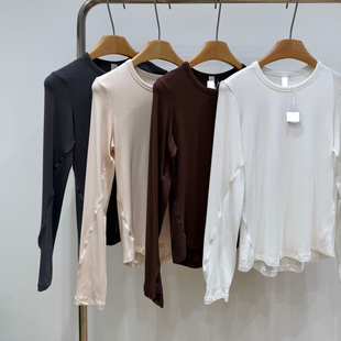 不退换!特!越产 Hold Tight 女士长袖上衣 瑜伽T恤