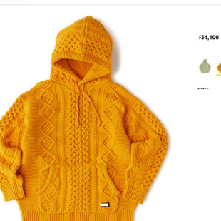 连帽和开衫 粗针毛衣 1号箱 两款 日本fat