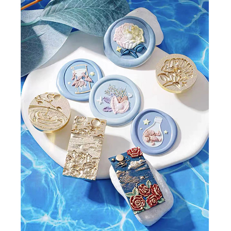 火漆印章头浮雕海洋水物语图片