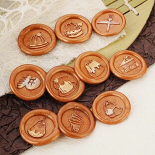 火漆印章MINI迷你小尺寸黄铜章DIY手工封口贴信纸邀请函生日礼物