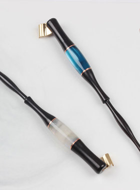 英文书法蘸水笔杆ESER红木树脂拼接圆体意大利斯宾塞体点尖斜杆OP