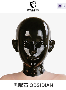NEOGAN x SecondFace 黑曜石|Obsidian|黑胶面具BDSM娃娃头壳