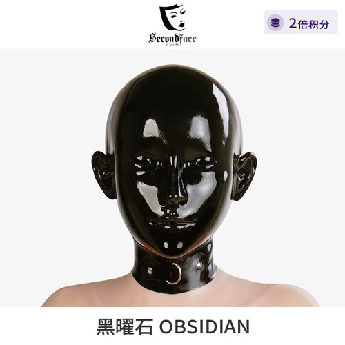 NEOGAN x SecondFace 黑曜石|Obsidian|黑胶面具BDSM娃娃头壳