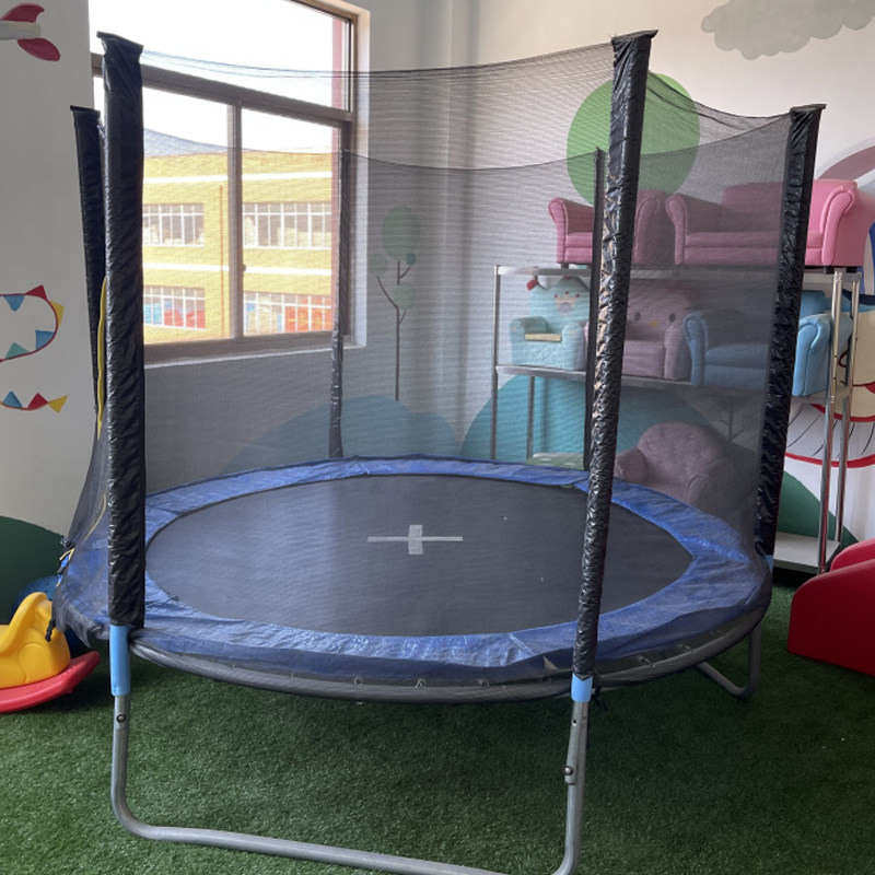 圆形护栏大蹦床早教儿童感统体能训练器材增高运动蹦蹦床室内跳床