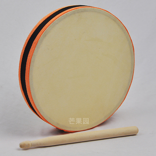 幼儿园奥尔夫乐器双面鼓羊皮鼓面儿童音乐启蒙手打敲鼓打击鼓器材
