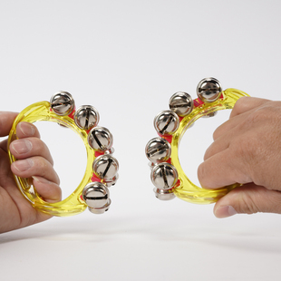 奥尔夫乐器手铃透明手摇串铃早教益智音乐启蒙手摇铃铃铛玩具铃