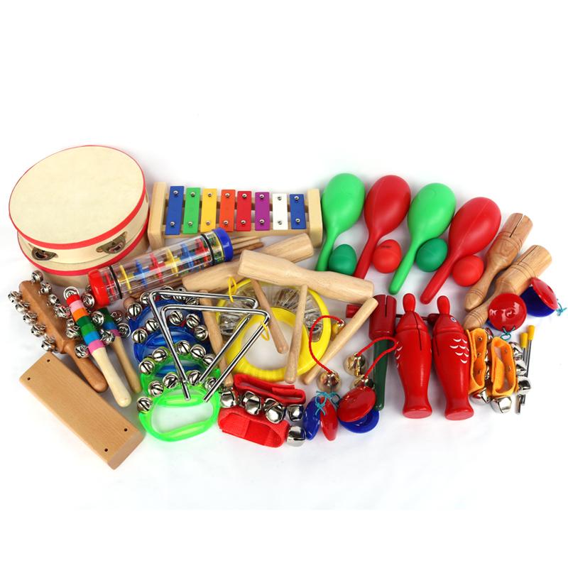 奥尔夫乐器组合30件套儿童手拍鼓音乐沙锤手摇铃雨声筒玩具八音琴