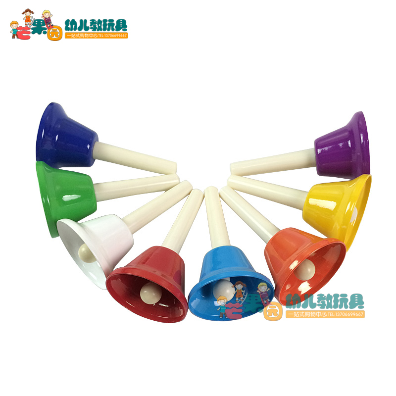 精品奥尔夫乐器迷你8音手摇铃儿童音乐教具打击八音碰钟宝宝玩具