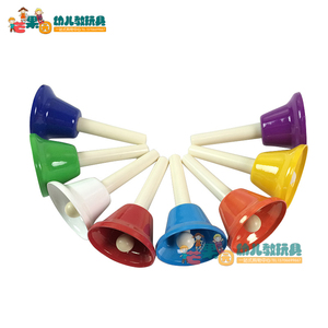 新款精品奥尔夫乐器迷你8音手摇铃儿童音乐教具打击八音碰钟宝宝