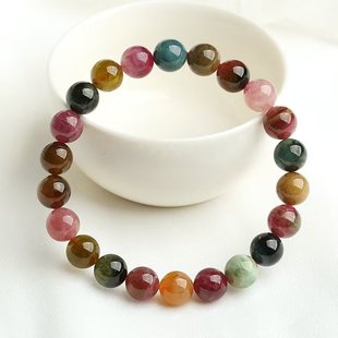 天然碧玺手链糖果碧玺手串马卡龙碧玺单圈饰品老矿礼物女一物一图