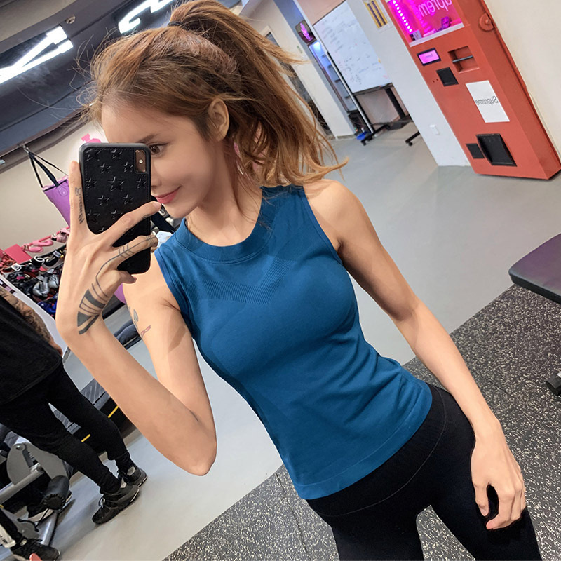 瑜伽服女夏外穿专业普拉提训练背心速干透气跑步运动健身上衣
