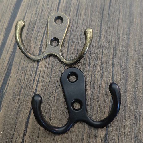 锌合金青铜色黑色双钩配螺丝