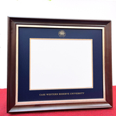 裱框挂墙装 证书框美国毕业证书装 裱框画框相框展示框实木美式 饰框