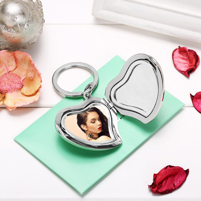 照片钥匙扣挂件刻字定制可爱卡通钥匙链创意情侣车钥匙圈女友礼物