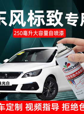 标致补漆笔c307手摇自喷漆408珍珠白2008标志308汽车划痕修复喷漆