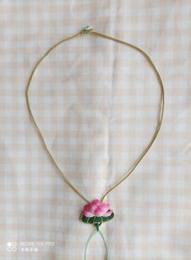 手工编绳出水芙蓉吊坠扣头项链绳蜡线细绳防水防汗