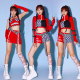 爵士舞服装 女团演出服嘻哈街舞赛车服舞台装 kpop舞蹈服啦啦队套装