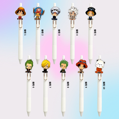 二次元海贼王路飞海盗乔巴索隆学生中性笔按动笔刷题笔347