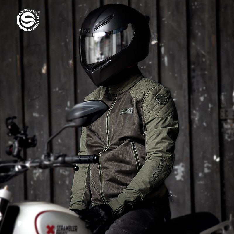 【MOTO小峰】星空骑士夏季网眼骑行服透气防摔耐磨舒适机车服反光