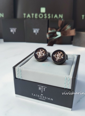 现货顺丰袖扣之王英国 Tateossian RT银桥陀飞轮礼盒男士节日经典