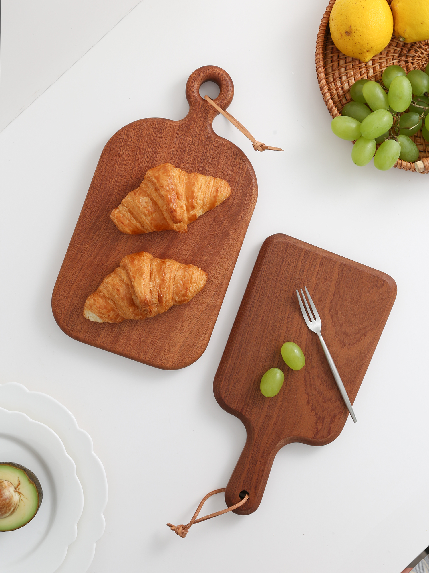 整木乌檀木宝宝辅食砧板切水果迷你小菜板实木家用面包牛排案板