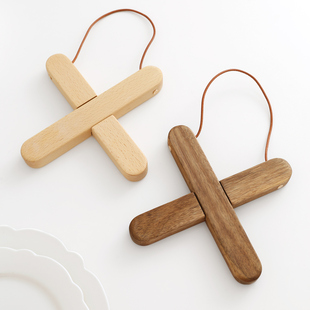 实木隔热锅垫杯垫可折叠餐桌悬挂砂锅垫耐热餐盘垫厨房家用防烫垫