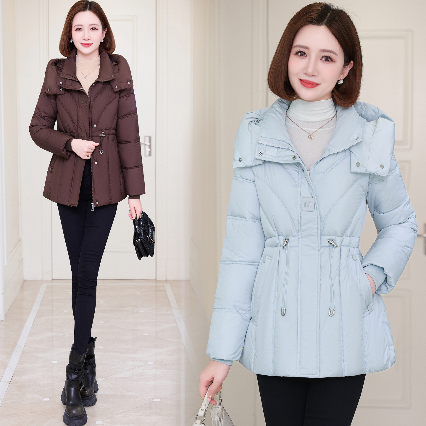 小个子羽绒棉服女冬季棉衣外套