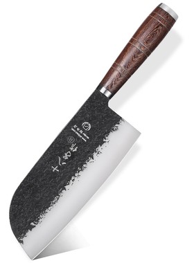 十八子作阳江古法真锻打刀锋利切菜切肉黑刀墨昀切片刀 SL2302-B