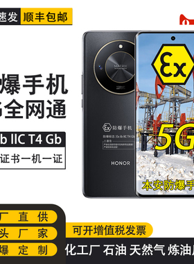 荣耀X50 5G6.78英寸 定制防爆智能手机化工厂医药工业天然气石油库专用石油石化本安T4 EX加油站制药厂带证书