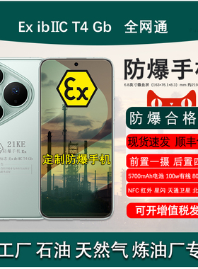 Pura 80 Pro+微曲6.8英寸5700mAh电池100W有线80W无线快充 定制防爆手机Ex化工厂天然气石油库医药工业带证书